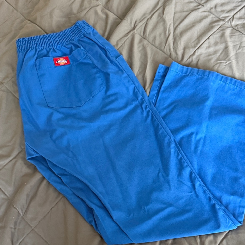 Dickies Women's Bright Blue boot cut scrub pants